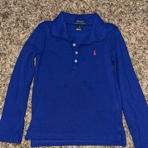 Polo by Ralph Lauren Blue Long-Sleeve Polo Shirt